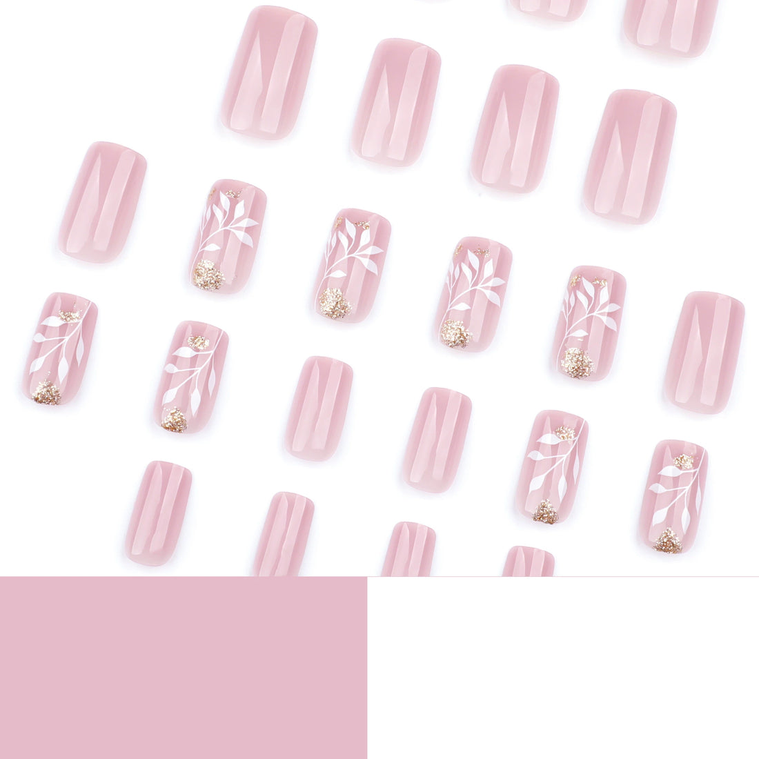 No.F284 White Flowers Fingernails Patch 24pcs/Set