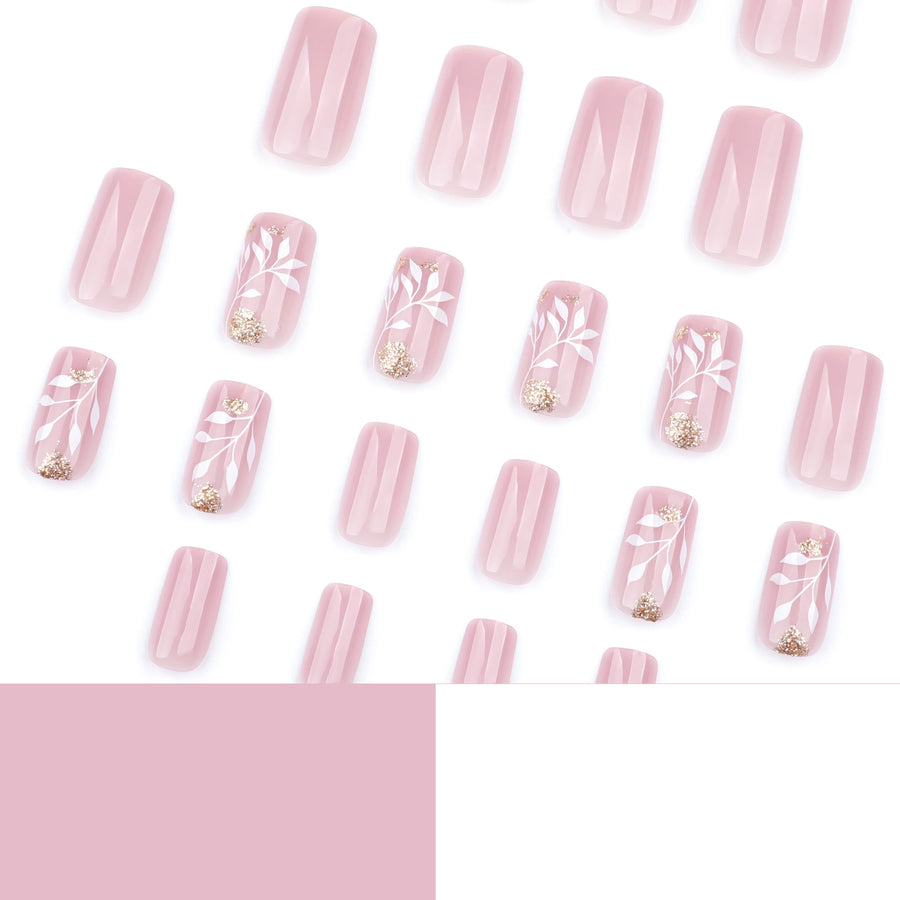 No.F284 White Flowers Fingernails Patch 24pcs/Set