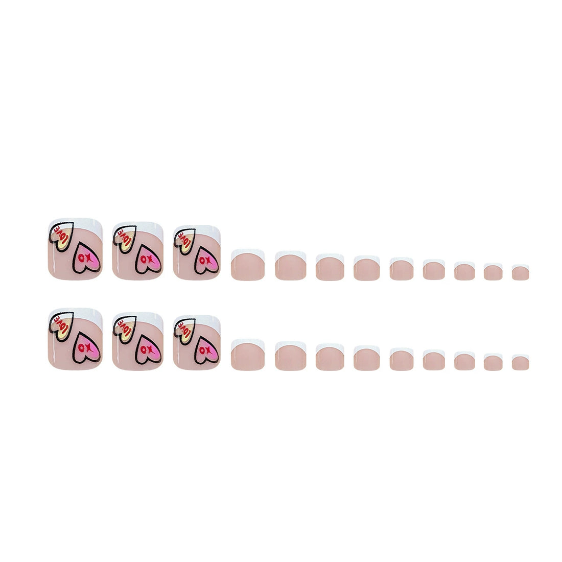 No.461 Cute Love Toenails Patch 24pcs/Set