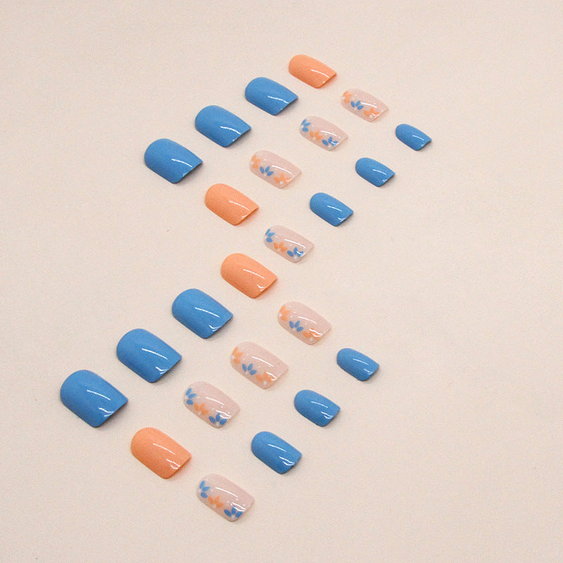 No.F112 Floral Fingernails Patch 24pcs/Set