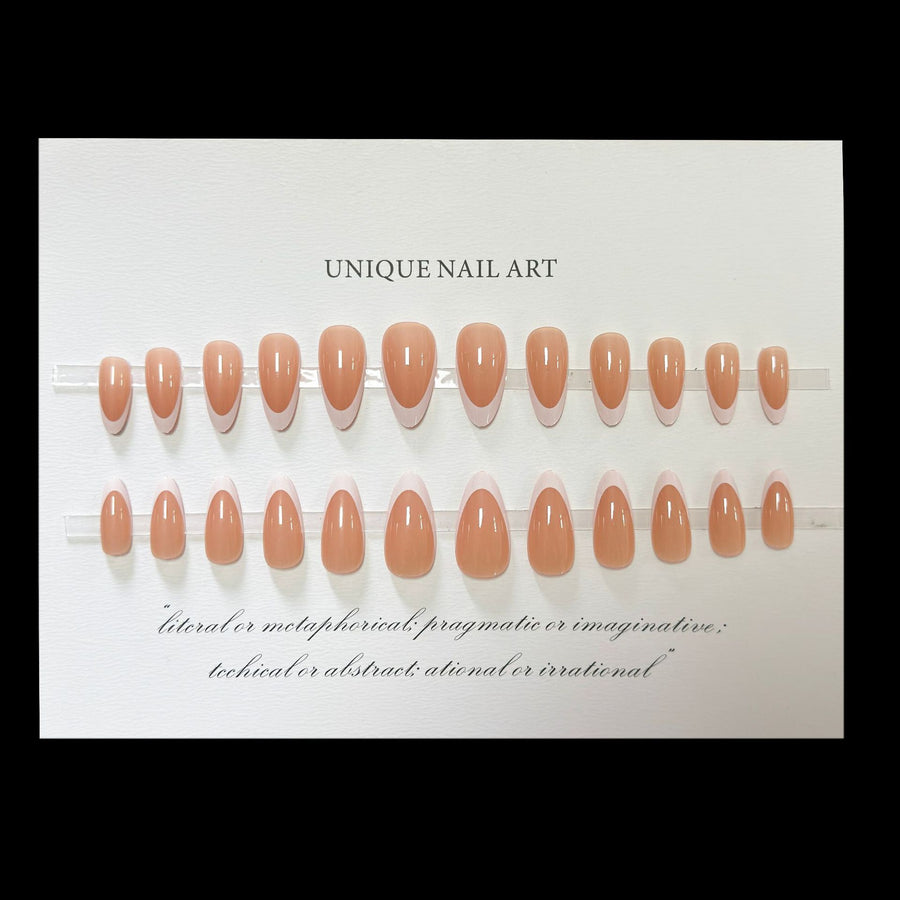 No.F231 V White Fingernails Patch 24pcs/Set