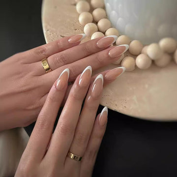 No.F231 V White Fingernails Patch 24pcs/Set