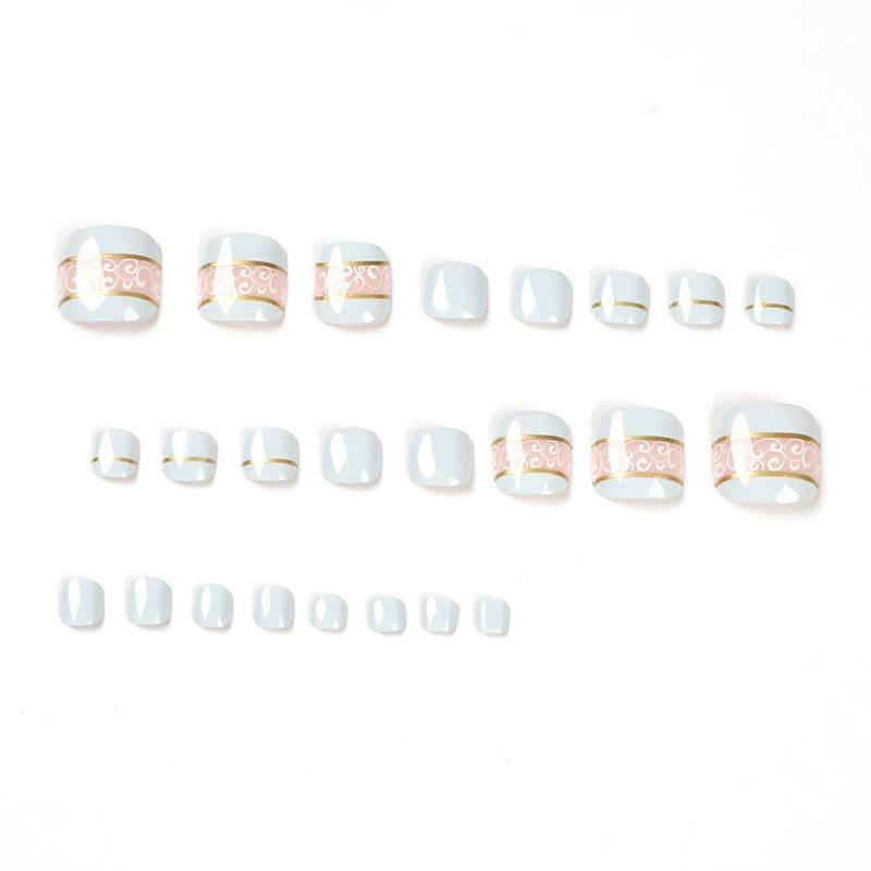 No.452 White Toenails Patch 24pcs/Set