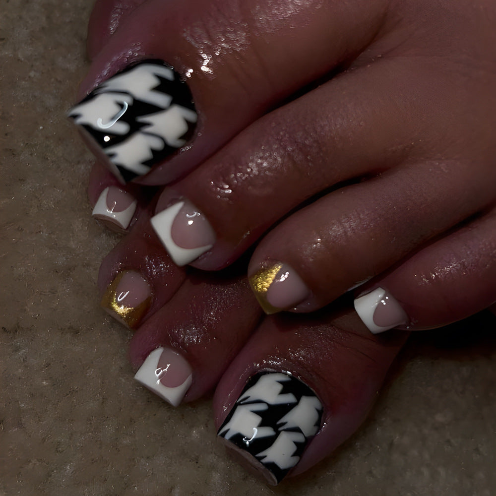 No.364 Black&White Toenails Patch 24pcs/Set