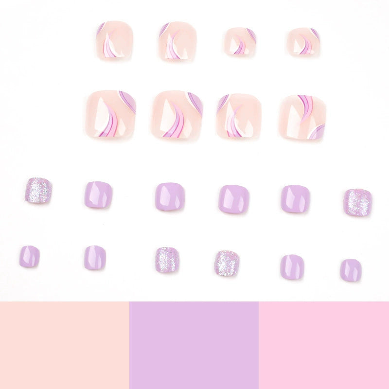 No.459 Purple Toenails Patch 24pcs/Set