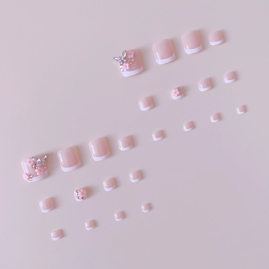 No.420 Sweet FlowersToenails Patch 24pcs/Set