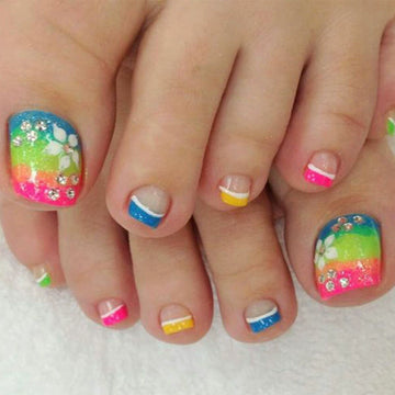 No.446 Multicolor Toenails Patch 24pcs/Set