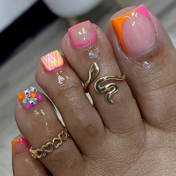 No.460 Diamond Toenails Patch 24pcs/Set