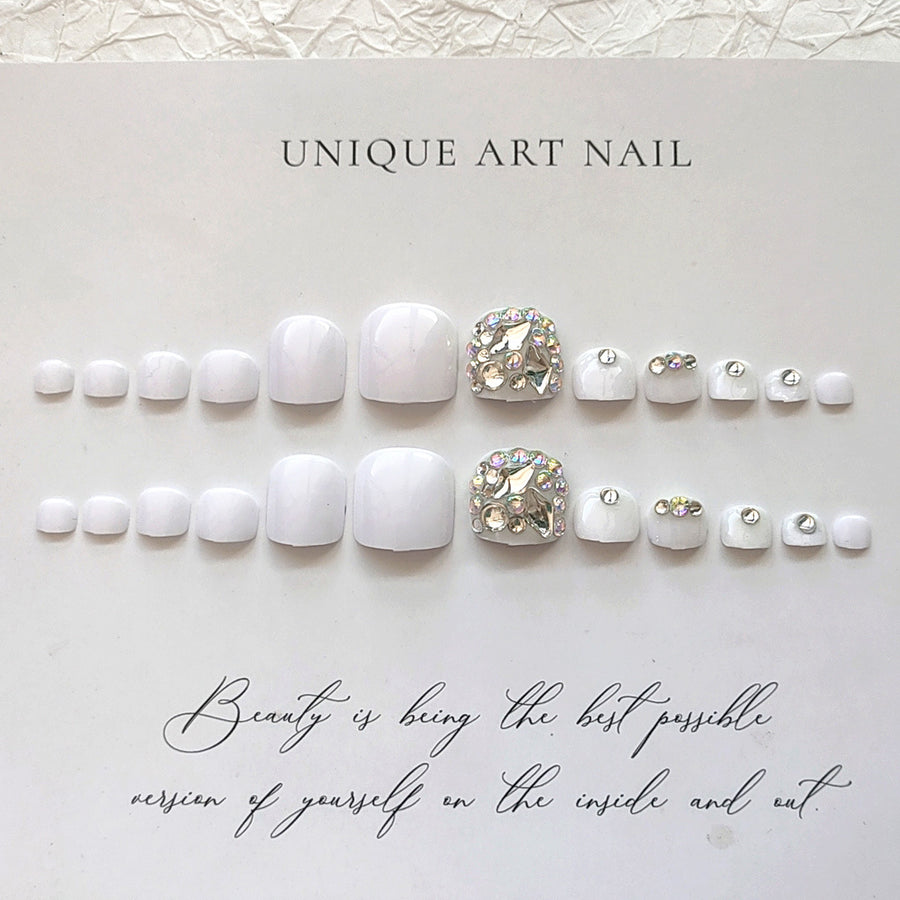 No.487 Full Diamond Toenails Patch 24pcs/Set