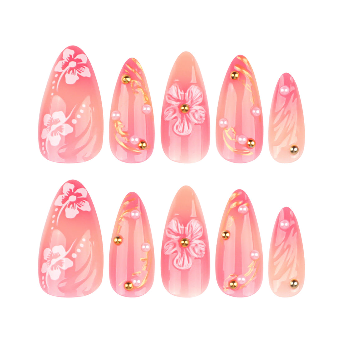 No.F419 3D Print Fingernails Patch 24pcs/Set