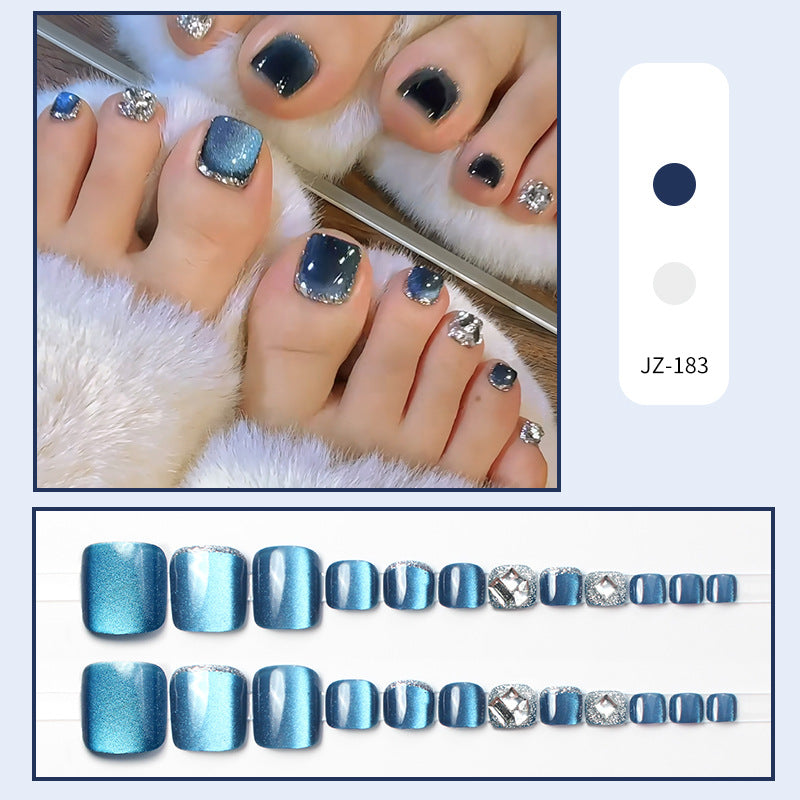 No.543 Blue Cat's Eye Toenails Patch 24pcs/Set