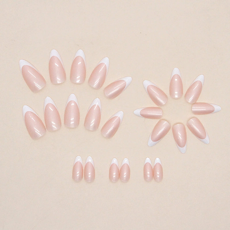 No.F246 Almond Fingernails Patch 24pcs/Set