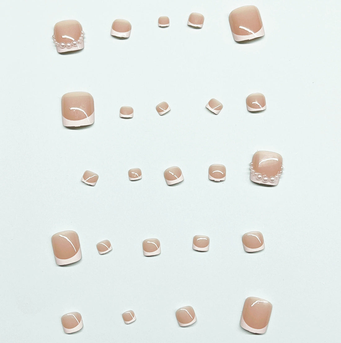 No.432 Cute Pearl Toenails Patch 24pcs/Set