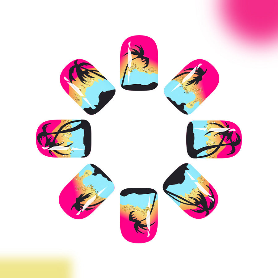No.BH9 Beach Fingernails Patch 24pcs/Set