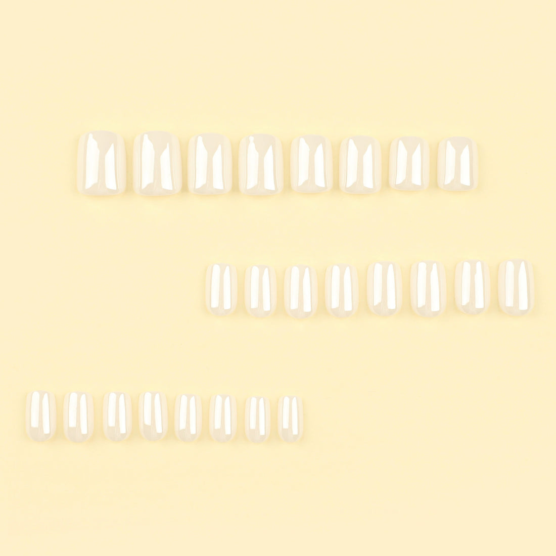 No.F318 White Fingernails Patch 24pcs/Set