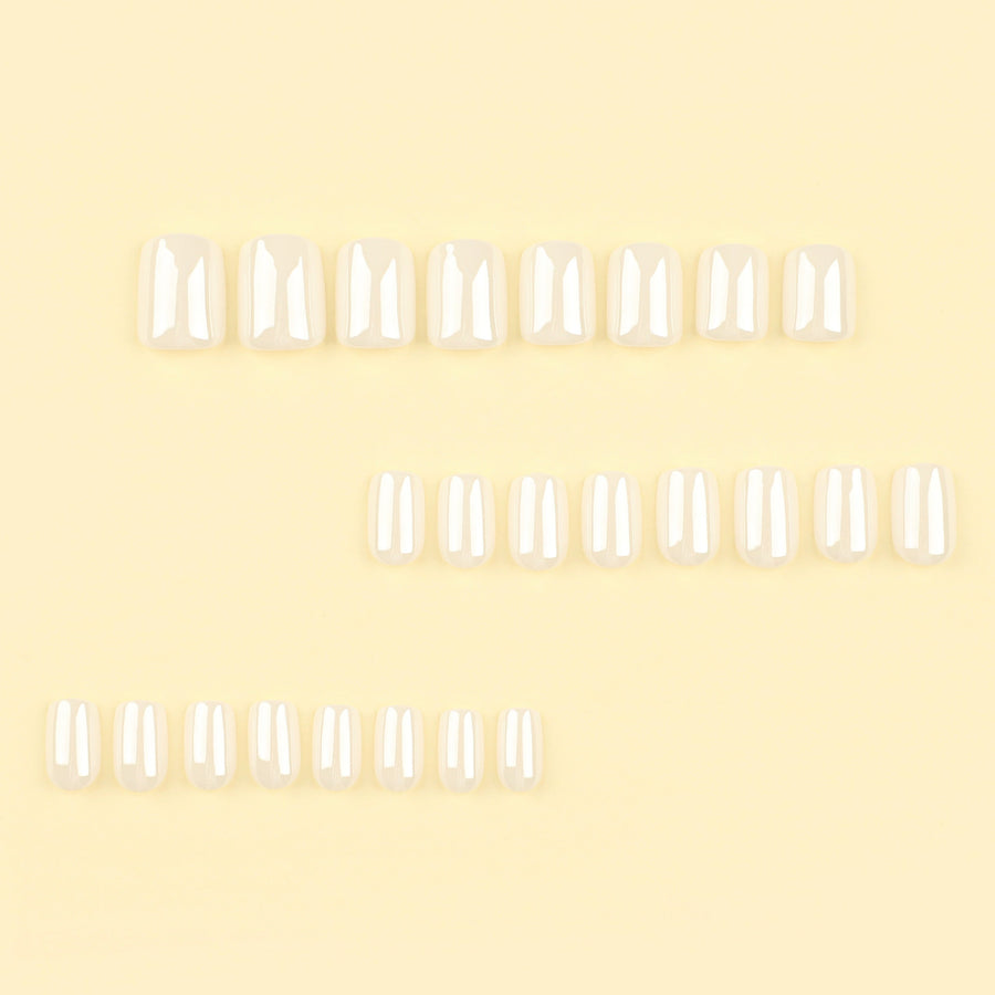 No.F318 White Fingernails Patch 24pcs/Set