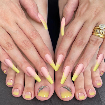 No.PSN44 Light Yellow Hand & Toe Pair Set-48pcs