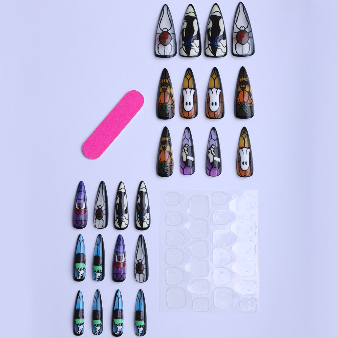 No.AW162 Halloween Pumpkin Ghost Fingernails Patch 24pcs/Set